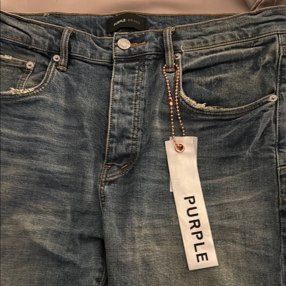 Purple Brand Men's Slim Straight Jeans - Blue